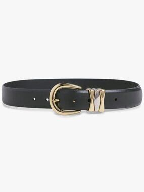 Favorite Daughter William Split Decision Leather Belt, Black, Size: S, M, L, XL